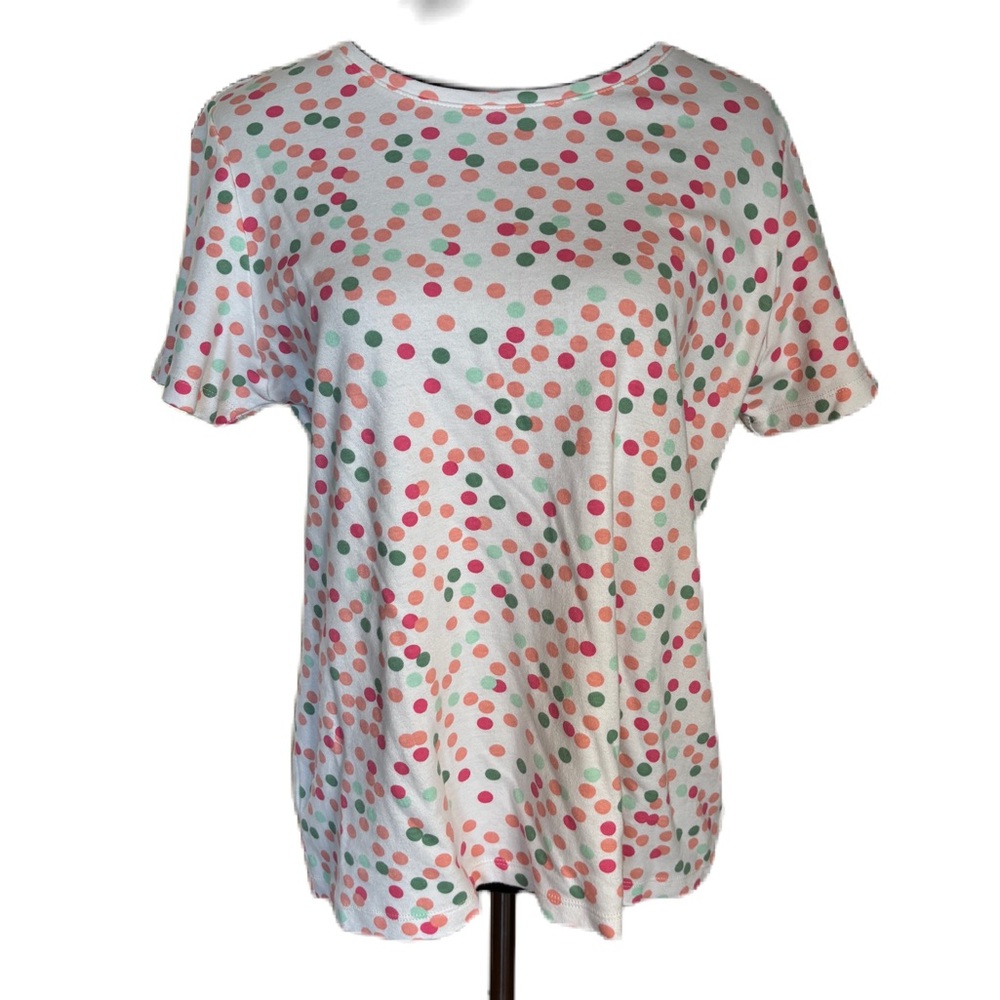 Kim Rogers Multi Colored Polka Dot Relaxed T-Shirt